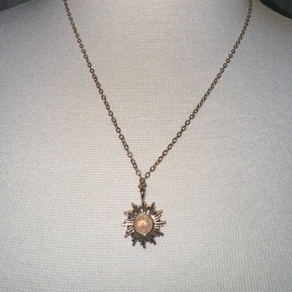 Opal Sun Necklace